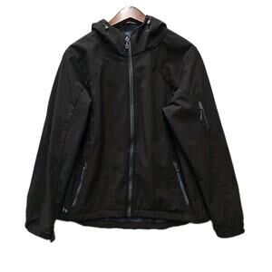 Black Diamond Softshell Jacket Womens M Black Hooded Fleece Lined Stretch